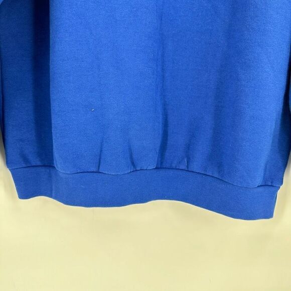 Adidas ESSENTIALS 3-STRIPES FLEECE SWEATSHIRT Size 1X Blue & White Plus unisex - Picture 8 of 12